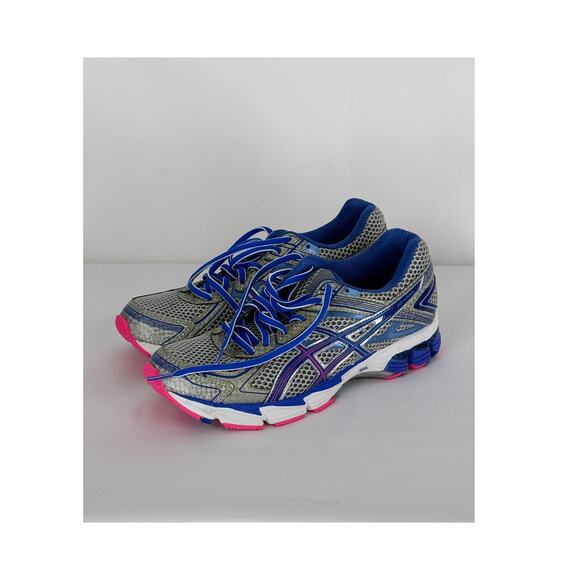 Asics Womens Gel GT 1000 T3R6N Silver Running Shoes Sneakers Size 8 Blue - Picture 12 of 12